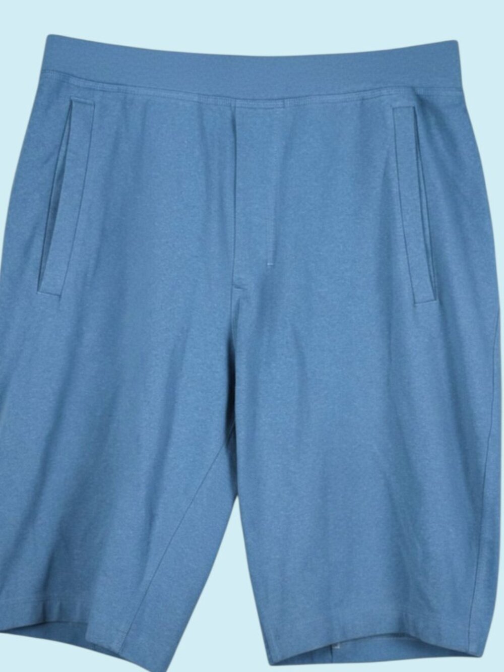 Lululemon Athletica City Sweat Shorts Men's Large Teal Blue Long Relaxed Fit
